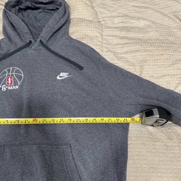 Nike Stanford University Cardinals 6th Man Hoodie Gray Basketball Size Large - Picture 5 of 11